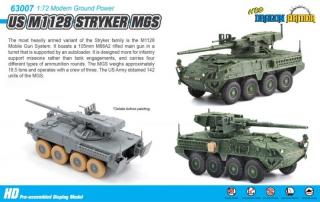 Gotowy model pojazdu opancerzonego M1128 Stryker MGS Dragon 63007 w skali 1:72