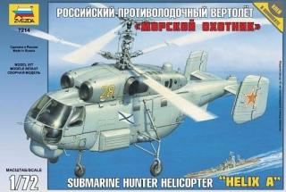 Helikopter do sklejania KA27 submarine hunter skala 1:72, Zvezda 7214