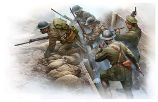 MB 35114 Brytyjska piechota przed atakiem , WWI