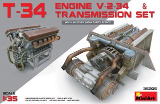 MiniArt 35205 T-34 engine(V-2-34) transmition set scale 1/35