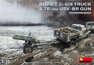 MiniArt 35272 Soviet 2T 6x4 Truck  76mm USV-BR Gun