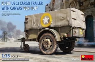 MiniArt 35443 G-518 US 1t Cargo Trailer Ben Hur w/Canvas