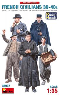 MiniArt 38037 French Ciwilian's 30-40s. Resin Heads 1/35