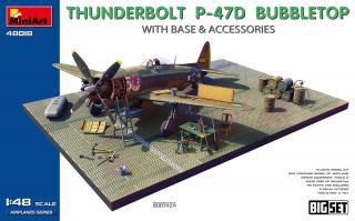 MiniArt 48018 Thunderbolt P-47D Bubbletop with Base  Accessories 1/48