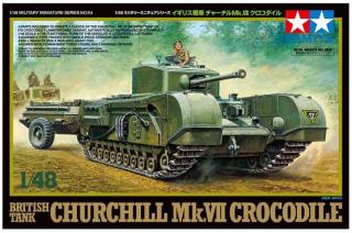 Model czołgu Churchill Mk.VII Crocodile - Tamiya 32594 skala 1:48