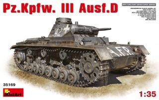Model czołgu do sklejania Pz.Kpfw III wersja D MiniArt 35169