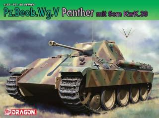 Model czołgu Panther z działem KwK39/1 do sklejania Dragon 6821
