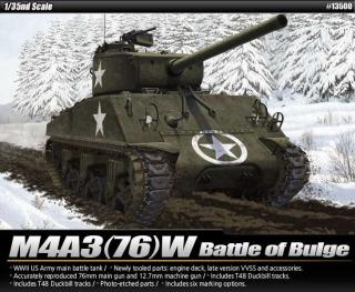 Model czołgu Sherman M4A3(76)W Battle of Bulge - Academy 13500