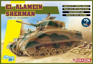 Model czołgu Sherman z bitwy pod El Alamein - Dragon 6617 skala 1:35