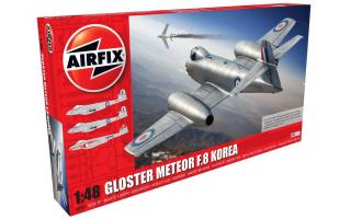 Model do sklejania brytysjkiego myśliwca Gloster Meteor F8 Airfix A09184