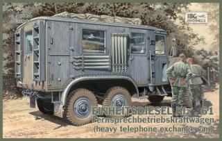 Model do sklejania Einheitsdiesel Kfz.61 heavy telephone exchange truck IBG 35004