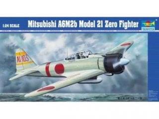 Model do sklejania japońskiego myśliwca Mitsubishi A6M2b w skali 1/24