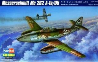 Model do sklejania Messerschmitta Me262 w skali 1:48, Hobby boss 80373