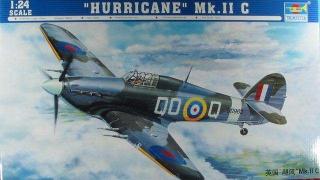 Model do sklejania myśliwca Hurricane Mk.II C, 02415 Trumpeter