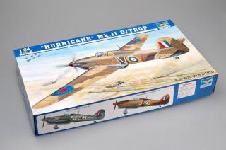 Model do sklejania myśliwca Hurricane Mk.II D Trop, 02417 Trumpeter