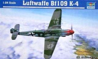 Model do sklejania myśliwca Messerschmitt BF109K-4, 02418 Trumpeter