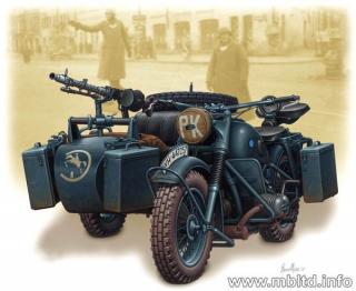 Model do sklejania niemieckiego motocykla BMW R75 z okresu WWII Master Box 3528