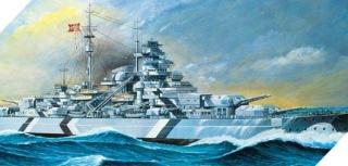 Model do sklejania pancernika Bismarck w skali 1/350 - Academy 14109