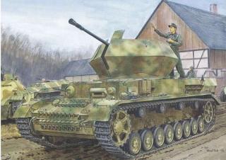 Model działa Flakpanzer IV Ostwind do sklejania - Dragon 6746
