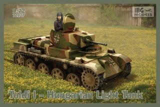 Model lekkiego czołgu Toldi I do sklejania w skali 1/72 IBG 72027