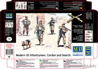 Model Master Box 35154 Modern US infantrymen Cordon and Search