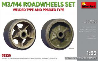 Model MiniArt 35220 M3/M4 Roadwheels set welded type and pressed type