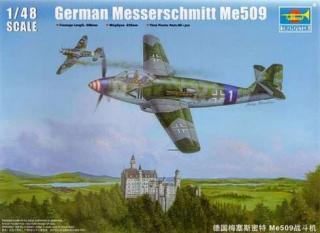Model myśliwca Messerschmitt Me509 1:48 do sklejania Trumpeter 02849