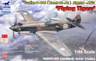 Model myśliwca P-40 Curtiss do sklejania w skali 1/48 - Bronco FB4006