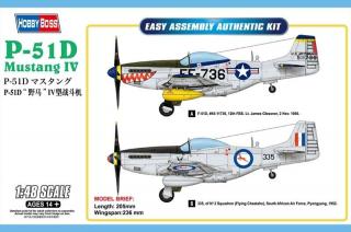 Model myśliwca P-51D Mustang IV do sklejania Hobby Boss 85806