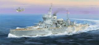 Model okrętu HMS Warspite 1942 do sklejania - Trumpeter 05325