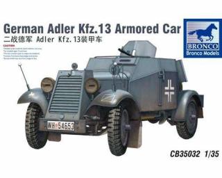 Model pojazdu pancernego Adler Kfz.13 Bronco 35032