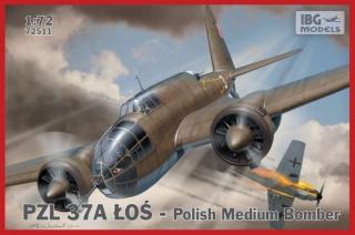 Model polskiego bombowca PLZ 37A Łoś do sklejania - 72511