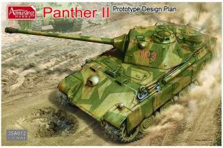 Model prototypowego czołgu Panther II do sklejania - Amusing 35A012