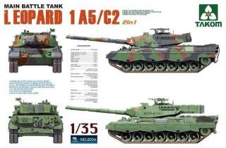 Model redukcyjny czołgu Leopard 1A5/C2 skala 1:35, Takom 2004