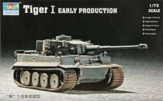 Model redukcyjny niemieckiego czołgu Toger I skala 1/72, Trumpeter 07242