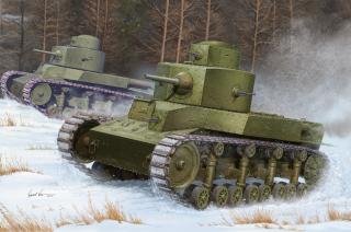 Model rosyjskiego czołgu średniego T-24 do sklejania Hobby Boss 82493
