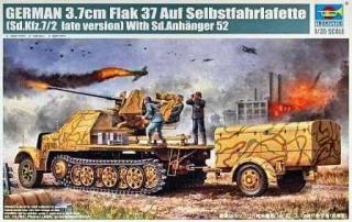 Model samobieżnego działa plot Flak 37 Trumpeter 01526 skala 1-35