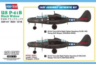 Model samolotu P-61B Black Widow - Hobby Boss 87262 skala 1:72