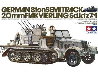 Model tranportera Sdkfz 7/1 z działkiem do sklejania, Tamiya 35050