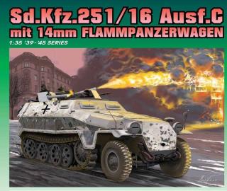 Model transportera Sd.Kfz.251/16 z miotaczami ognia Dragon 6864