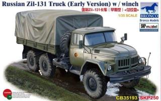 Model wojskowej ciężarówki Ził-131 z wyciągarką - Bronco CB35193