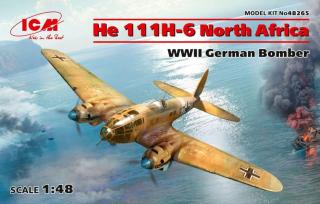 Niemiecki bombowiec Heinkel He 111H do sklejania ICM 48265