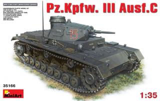 Niemiecki czołg PZ III ausf C do skeljania w skali 1:35 z firmy MiniArt nr katalogowy 35166