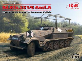 Niemiecki pojazd dowodzenia Sd.Kfz 251 wersja A w skali 1:35 ICM 35102