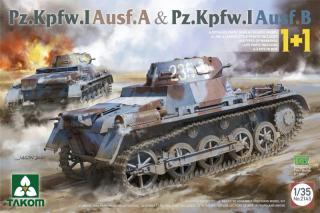 Plastikowe modele czołgów Pz.Kpfw. I Ausf.A i B do sklejania 1:35 Takom 2145