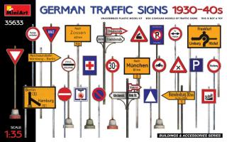 Plastikowe niemieckie znaki drogowe z lat 1930-40 1:35 MiniArt 35633