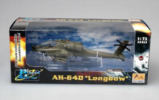 Plastikowy gotowy sklejony i pomalowany model helikoptera AH-64D Easy Model 37031 skala 1:72