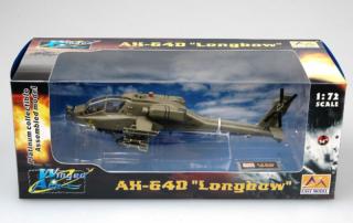 Plastikowy gotowy sklejony i pomalowany model helikoptera AH-64D Easy Model 37033 skala 1:72