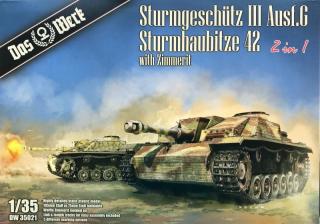 Plastikowy model 2 w 1 Sturmgeschutz III Ausf.G / Sturmhaubitze 42 do sklejania w skali 1:35 z firmy Das Werk nr DW35021