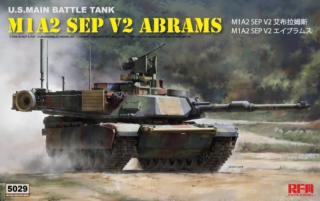 Plastikowy model amerykańskiego czołgu M1A2 SEP V2 Abrams do sklejania w skali 1:35 z firmy Rye Field Model RFM nr katalogowy RM-5029